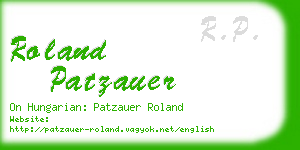 roland patzauer business card